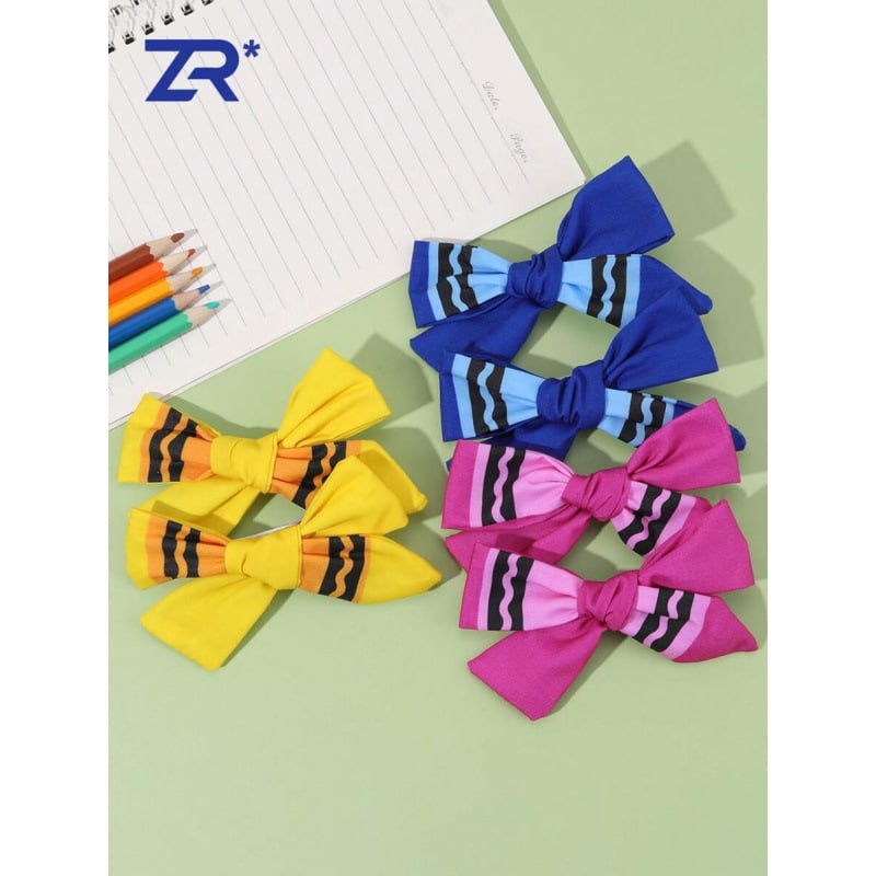 Clips de păr cu nod lucios în formă de fluture – placare cu platină pentru copii, model SH129135827