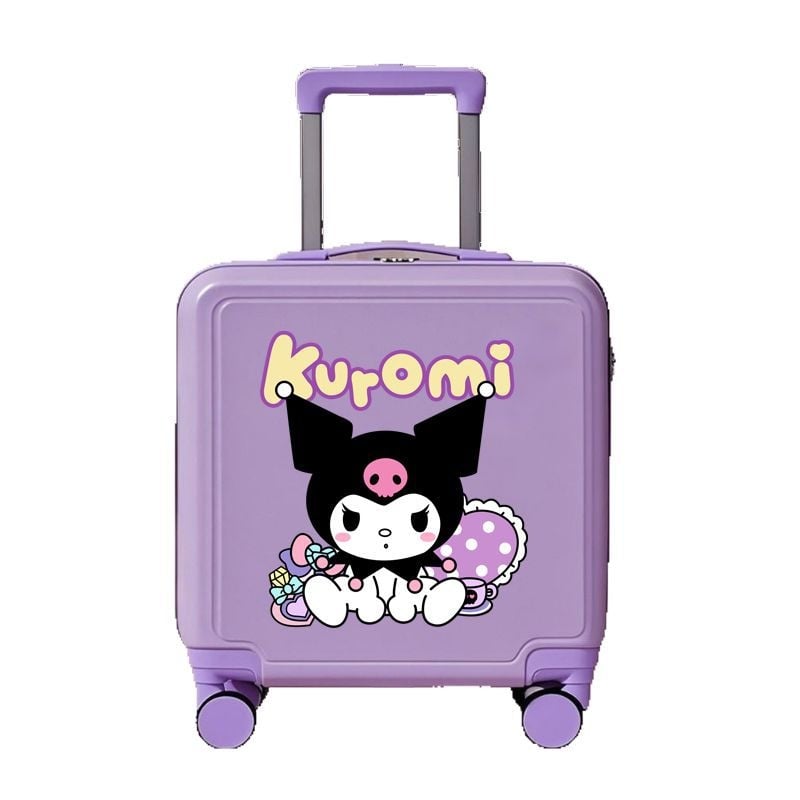 Detský cestovný kufor s vysúvateľnou rukoväťou a TSA zámkom s heslom, PC materiál, omnidirekčné kolieska, zapínanie na zips