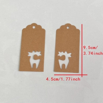 Kraft papīra pateicības etiķete dāvanu karšu iesaiņošanai, ietver 100 lapas un 20 m konopes auklu