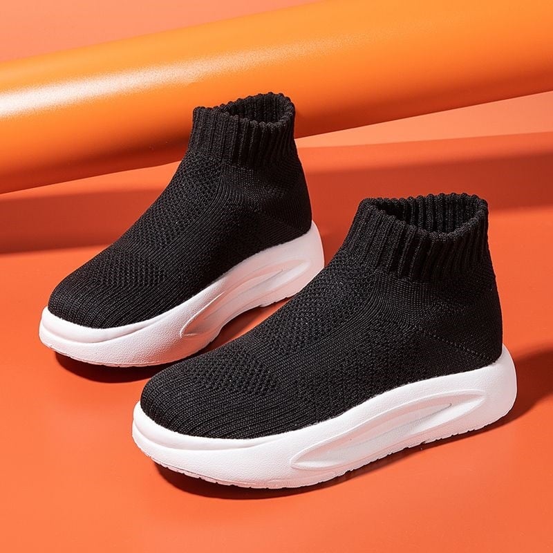 Női slip-on cipő platformos talppal, hálós felsőrésszel, EVA talppal