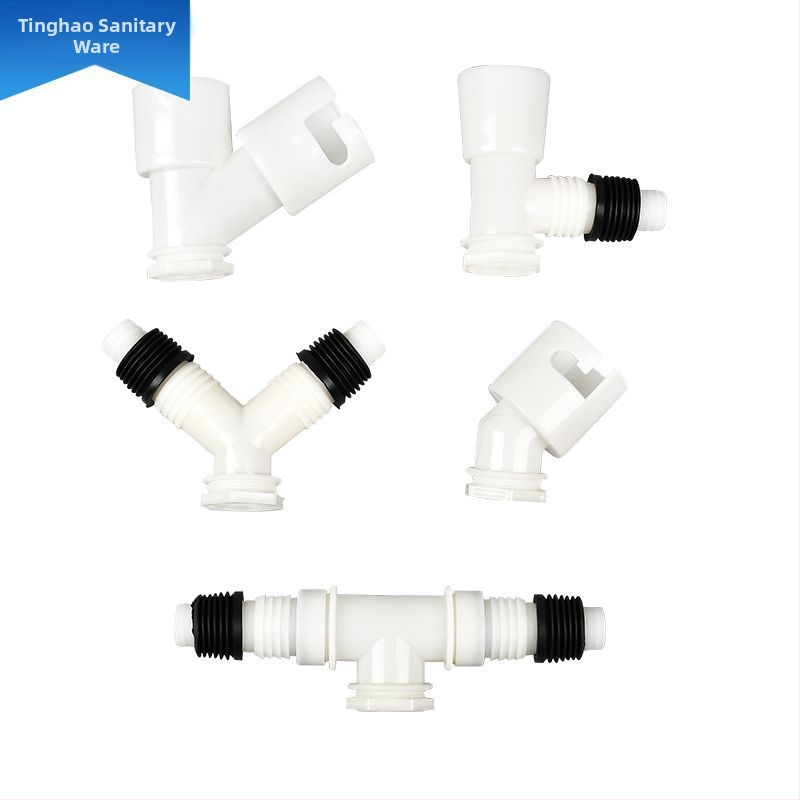 Plastové trojcestné odvodňovacie fitinky pre práčku a umývadlo (viacúčelový ohyb)