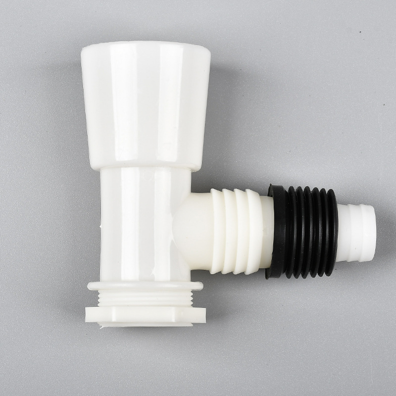 Пластмасови дренажни фитинги с три изхода за пералня и мивка (многофункционален ъглов дизайн)