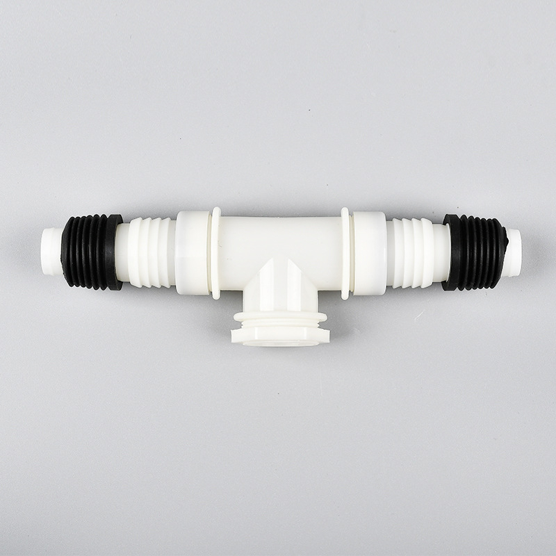 Пластмасови дренажни фитинги с три изхода за пералня и мивка (многофункционален ъглов дизайн)