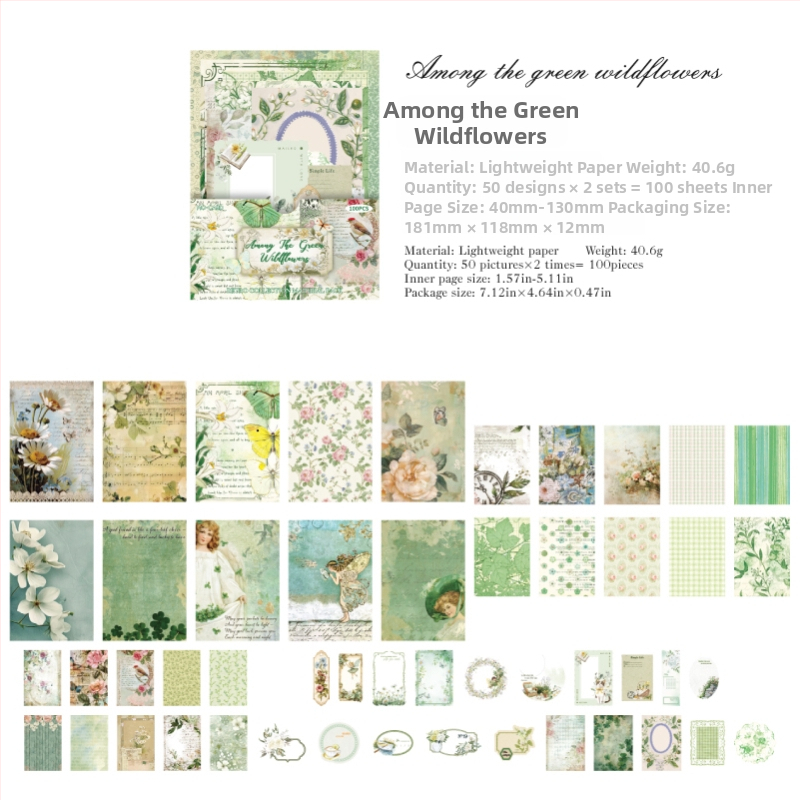 DIY denníkový papierový kit s retro kolekciou špeciálnych papierov a dekoratívnymi prvkami (Značka: Other; Číslo produktu: LSR913123296214; IP autorizácia: Nie; Štýl: Cute; Technika: Tlač)