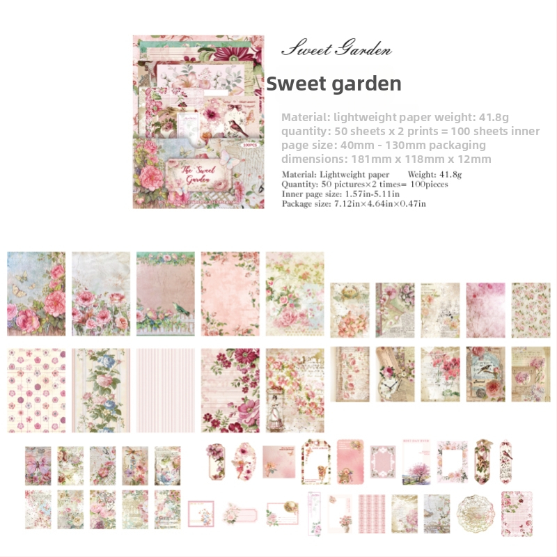 DIY denníkový papierový kit s retro kolekciou špeciálnych papierov a dekoratívnymi prvkami (Značka: Other; Číslo produktu: LSR913123296214; IP autorizácia: Nie; Štýl: Cute; Technika: Tlač)