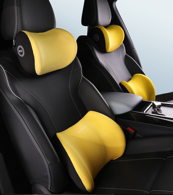 Μαξιλαράκι κεφαλής και οσφυϊκής στήριξης αυτοκινήτου με μνήμη αφρού, συνθετικά ίνες ύφασμα, παγκόσμια συμβατότητα, επιλογές προσαρμογής, δυνατότητα εκτύπωσης λογότυπου