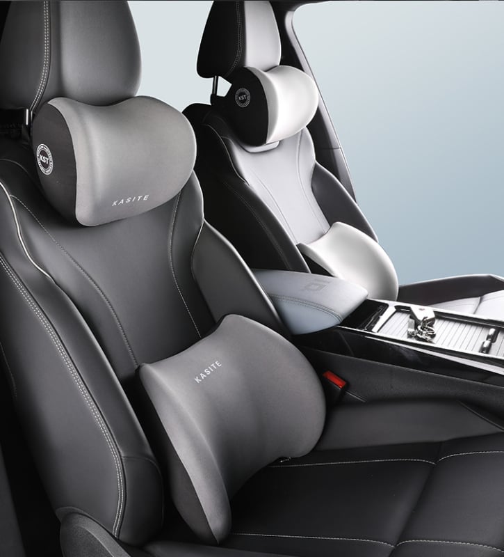 Μαξιλαράκι κεφαλής και οσφυϊκής στήριξης αυτοκινήτου με μνήμη αφρού, συνθετικά ίνες ύφασμα, παγκόσμια συμβατότητα, επιλογές προσαρμογής, δυνατότητα εκτύπωσης λογότυπου