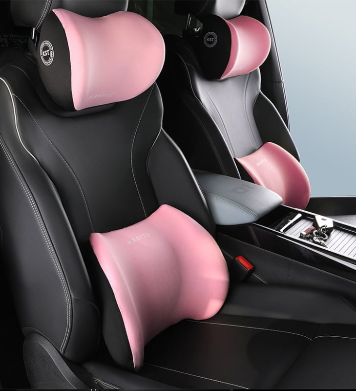 Μαξιλαράκι κεφαλής και οσφυϊκής στήριξης αυτοκινήτου με μνήμη αφρού, συνθετικά ίνες ύφασμα, παγκόσμια συμβατότητα, επιλογές προσαρμογής, δυνατότητα εκτύπωσης λογότυπου