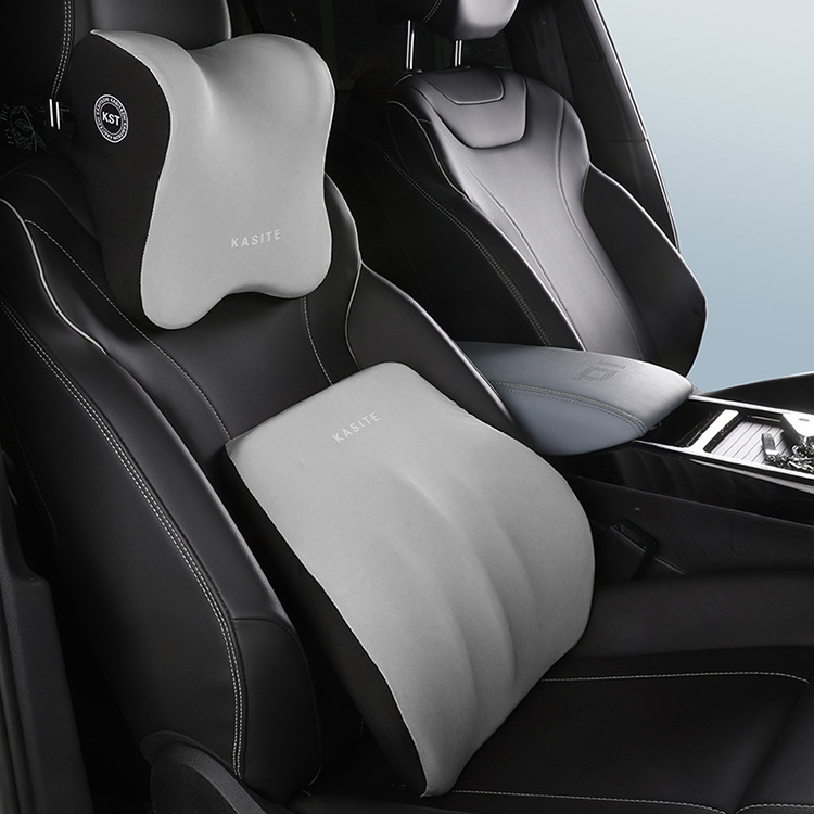 Μαξιλαράκι κεφαλής και οσφυϊκής στήριξης αυτοκινήτου με μνήμη αφρού, συνθετικά ίνες ύφασμα, παγκόσμια συμβατότητα, επιλογές προσαρμογής, δυνατότητα εκτύπωσης λογότυπου