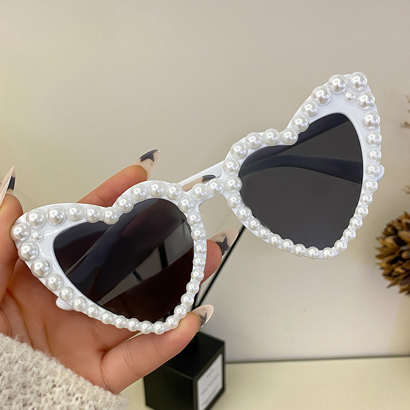 Srdcovité slnečné okuliare, plný rám, unisex, elegantný štýl, PC materiál, model Ax double zz, jar 2025
