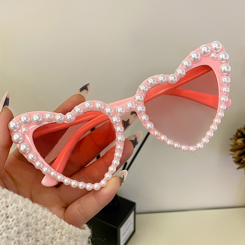 Srdcovité slnečné okuliare, plný rám, unisex, elegantný štýl, PC materiál, model Ax double zz, jar 2025