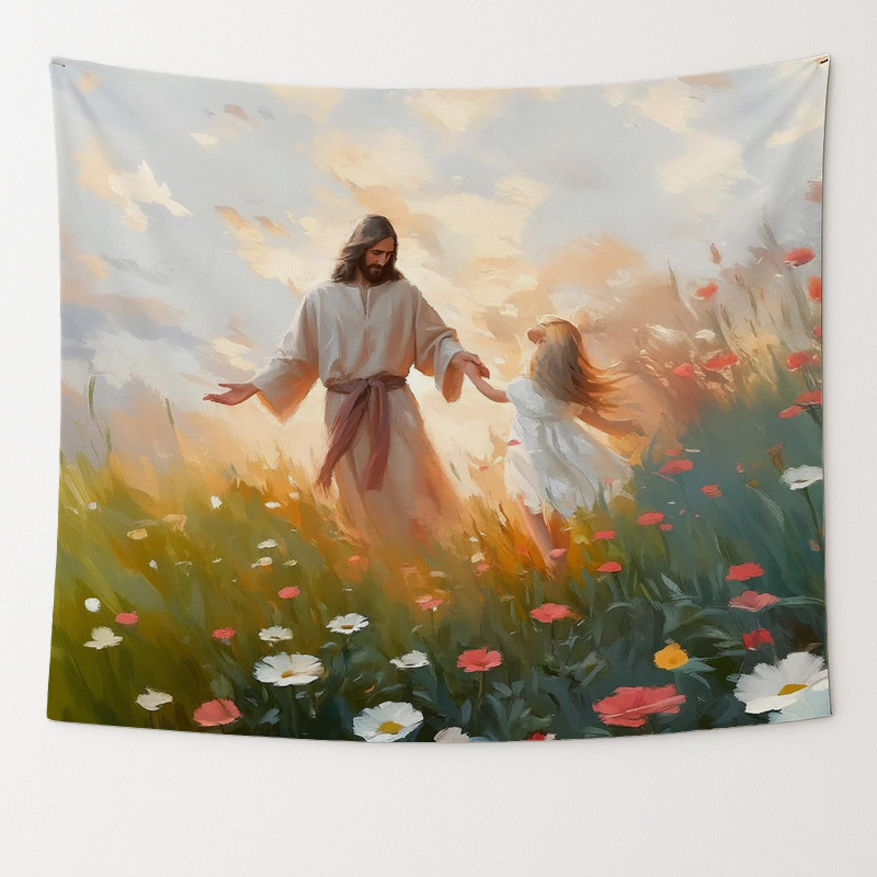 Gobelín do obývačky a spálne s klasickou mytológiou v modernom minimalistickom akvarelovom štýle; materiál: chemické vlákno; štýl: Nordic; vzor: postava; tvar: obdĺžnik; technika: digitálny tepelný prenos.