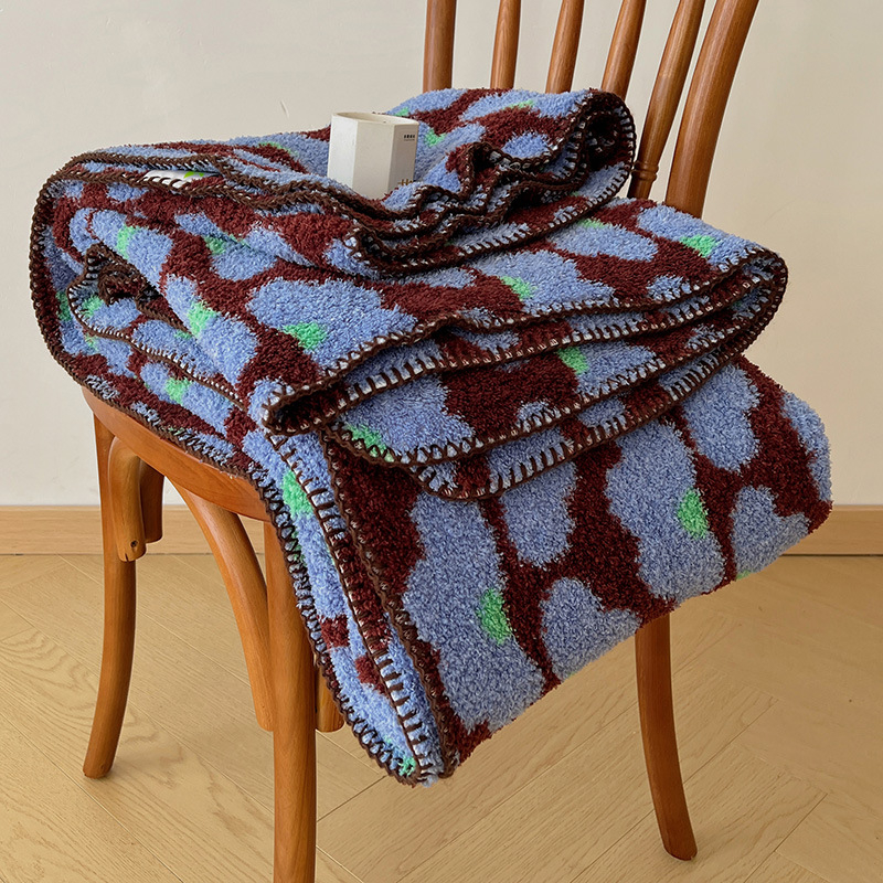 Boho štýlová deka na pohovku, polyester, 500 g/m², jar-jesenná sezóna, geometrický vzor