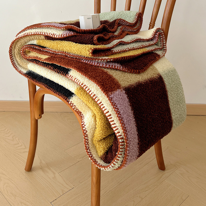 Boho štýlová deka na pohovku, polyester, 500 g/m², jar-jesenná sezóna, geometrický vzor