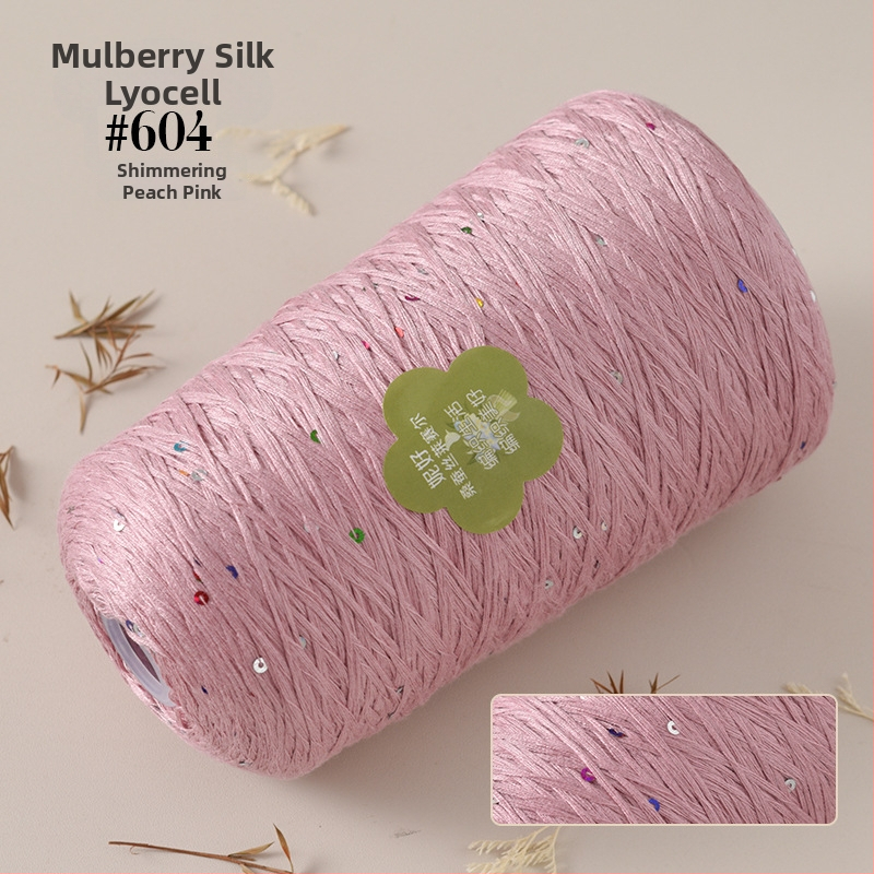 Mulberry Silk Lyocell konová priadza na pletenie - Worsted spracovanie, 400 g, vhodná na ručné tkanie a háčkovanie