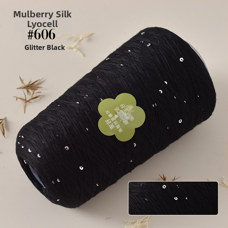 Mulberry Silk Lyocell konová priadza na pletenie - Worsted spracovanie, 400 g, vhodná na ručné tkanie a háčkovanie