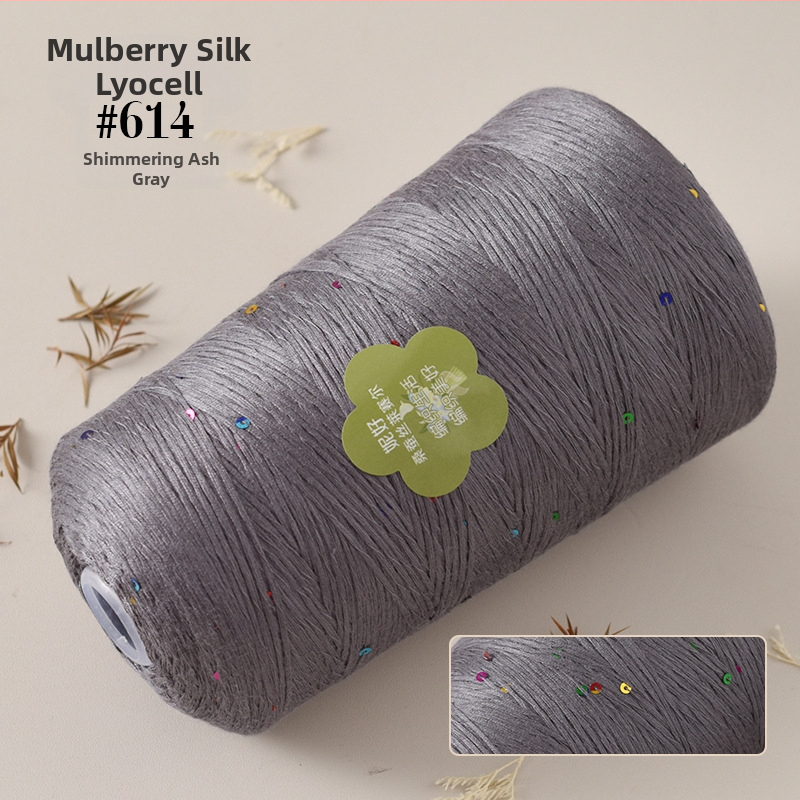 Mulberry Silk Lyocell konová priadza na pletenie - Worsted spracovanie, 400 g, vhodná na ručné tkanie a háčkovanie