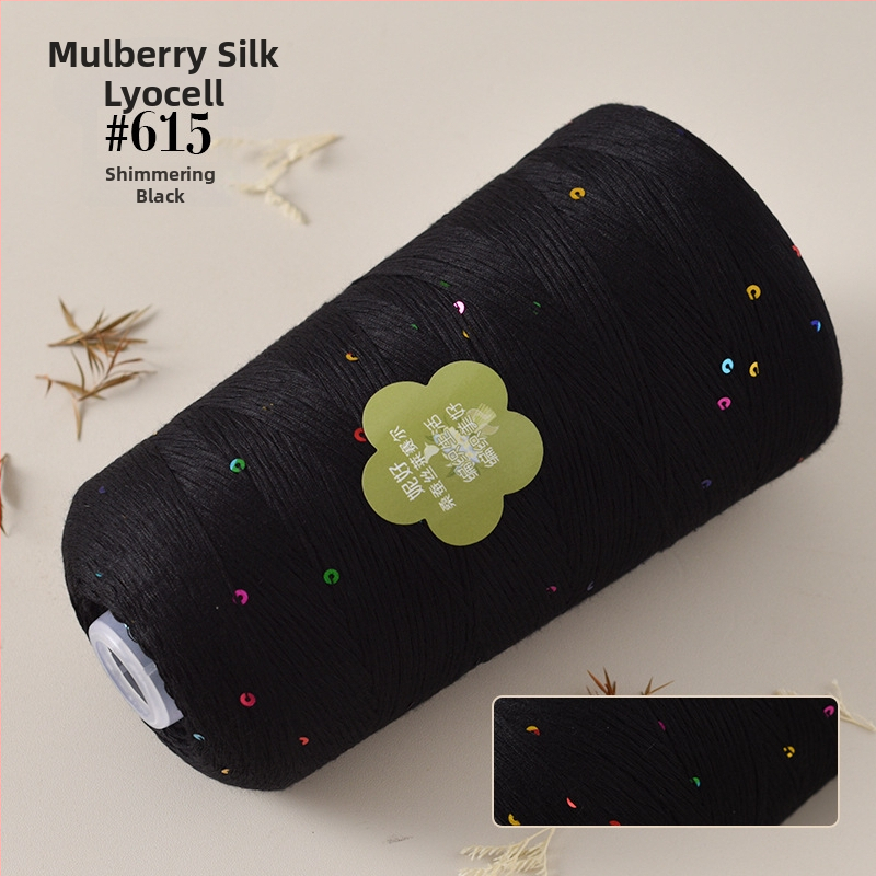 Mulberry Silk Lyocell konová priadza na pletenie - Worsted spracovanie, 400 g, vhodná na ručné tkanie a háčkovanie
