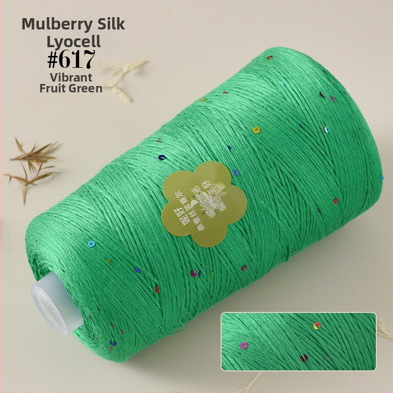 Mulberry Silk Lyocell konová priadza na pletenie - Worsted spracovanie, 400 g, vhodná na ručné tkanie a háčkovanie