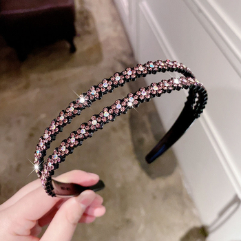 Bandă de păr cu cristale, accesorii pentru cap, stil Japonia și Coreea de Sud, proaspăt și dulce, primăvară 2025