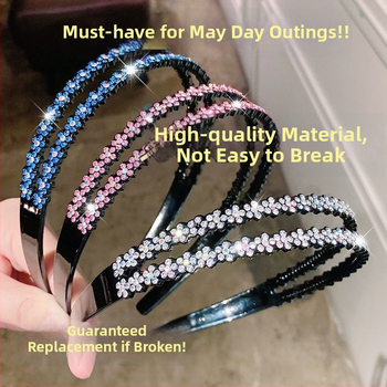 Štrasová čelenka, doplnok na hlavu, štýl Japonska a Južnej Kórey, svieži a sladký štýl, jar 2025