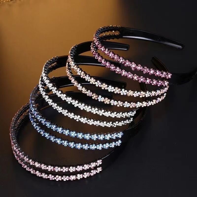 Bandă de păr cu cristale, accesorii pentru cap, stil Japonia și Coreea de Sud, proaspăt și dulce, primăvară 2025