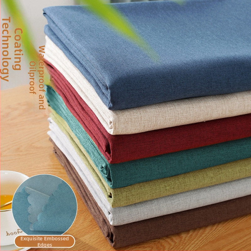 Τραπεζομάντηλο από βαμβάκι και λινό, στρογγυλό, αδιάβροχο, ανθεκτικό στη θερμότητα, αντοχή στο λάδι, μοντέρνο μινιμαλιστικό στυλ, στερεό μοτίβο