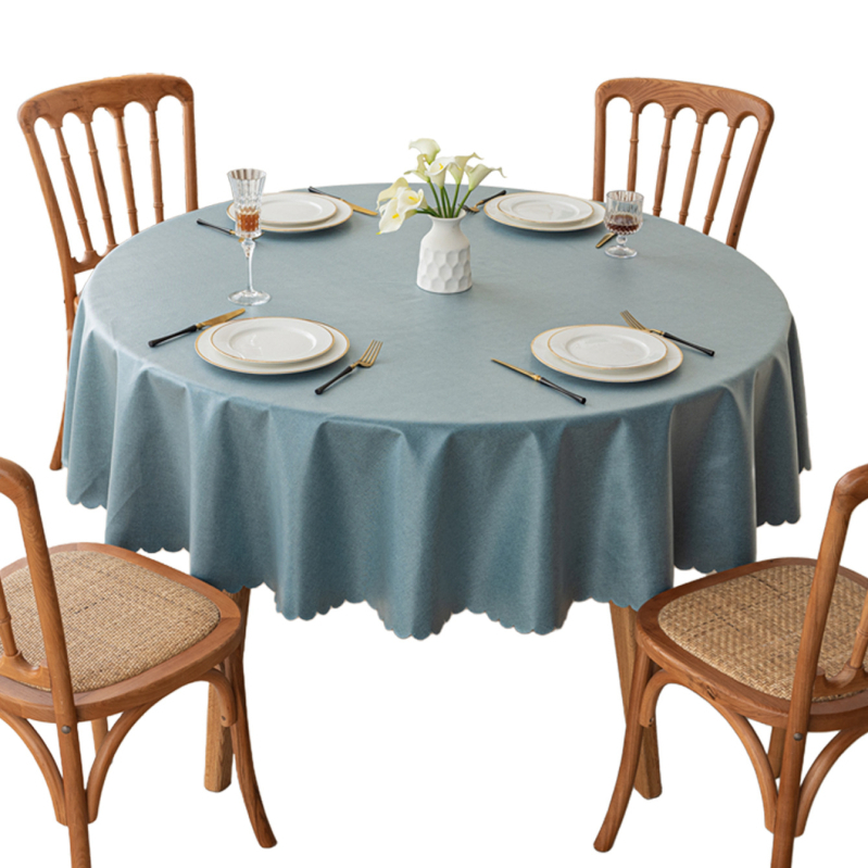 Τραπεζομάντηλο από βαμβάκι και λινό, στρογγυλό, αδιάβροχο, ανθεκτικό στη θερμότητα, αντοχή στο λάδι, μοντέρνο μινιμαλιστικό στυλ, στερεό μοτίβο