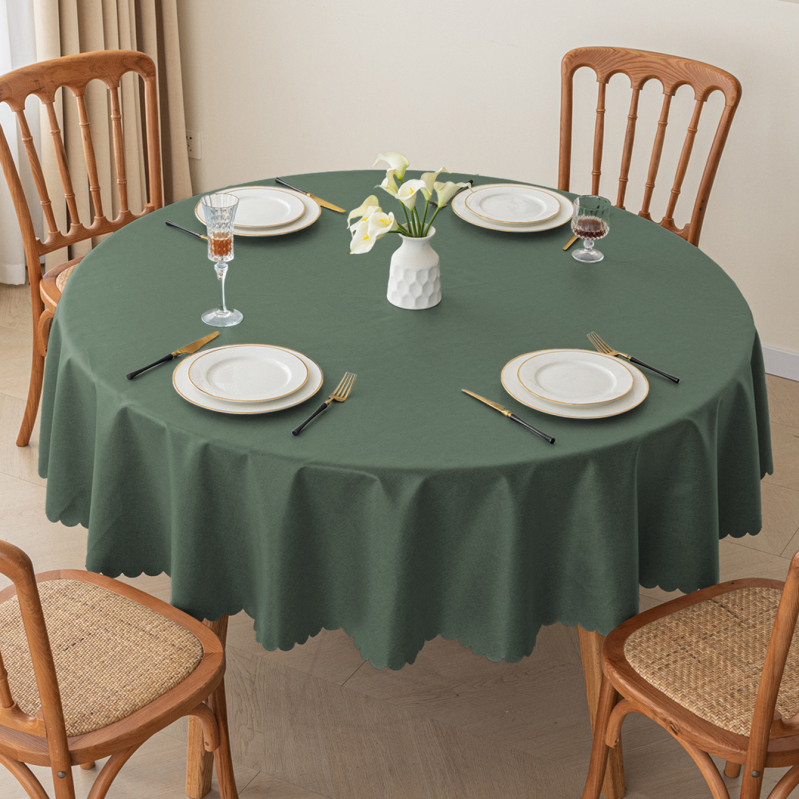 Τραπεζομάντηλο από βαμβάκι και λινό, στρογγυλό, αδιάβροχο, ανθεκτικό στη θερμότητα, αντοχή στο λάδι, μοντέρνο μινιμαλιστικό στυλ, στερεό μοτίβο