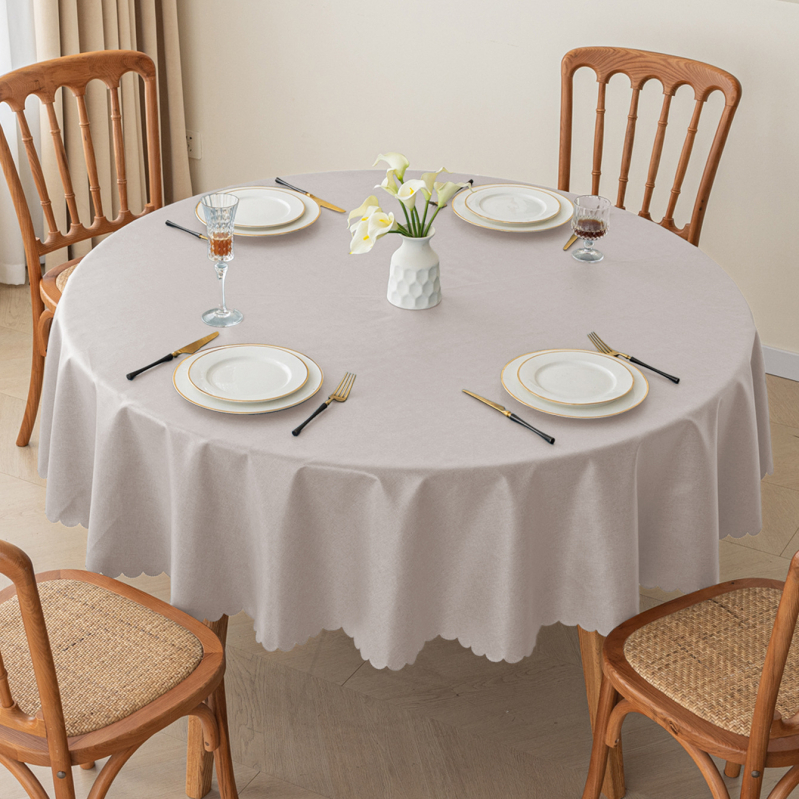 Τραπεζομάντηλο από βαμβάκι και λινό, στρογγυλό, αδιάβροχο, ανθεκτικό στη θερμότητα, αντοχή στο λάδι, μοντέρνο μινιμαλιστικό στυλ, στερεό μοτίβο