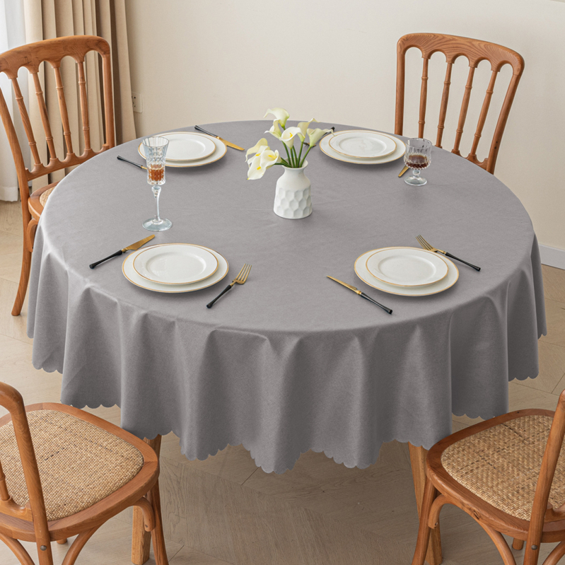 Τραπεζομάντηλο από βαμβάκι και λινό, στρογγυλό, αδιάβροχο, ανθεκτικό στη θερμότητα, αντοχή στο λάδι, μοντέρνο μινιμαλιστικό στυλ, στερεό μοτίβο