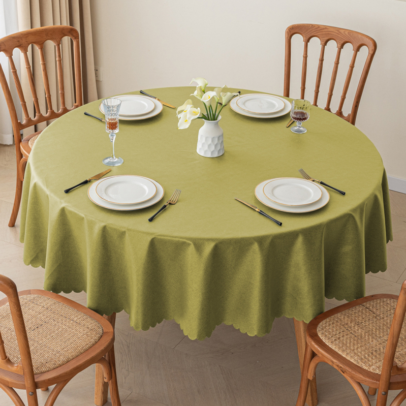 Τραπεζομάντηλο από βαμβάκι και λινό, στρογγυλό, αδιάβροχο, ανθεκτικό στη θερμότητα, αντοχή στο λάδι, μοντέρνο μινιμαλιστικό στυλ, στερεό μοτίβο