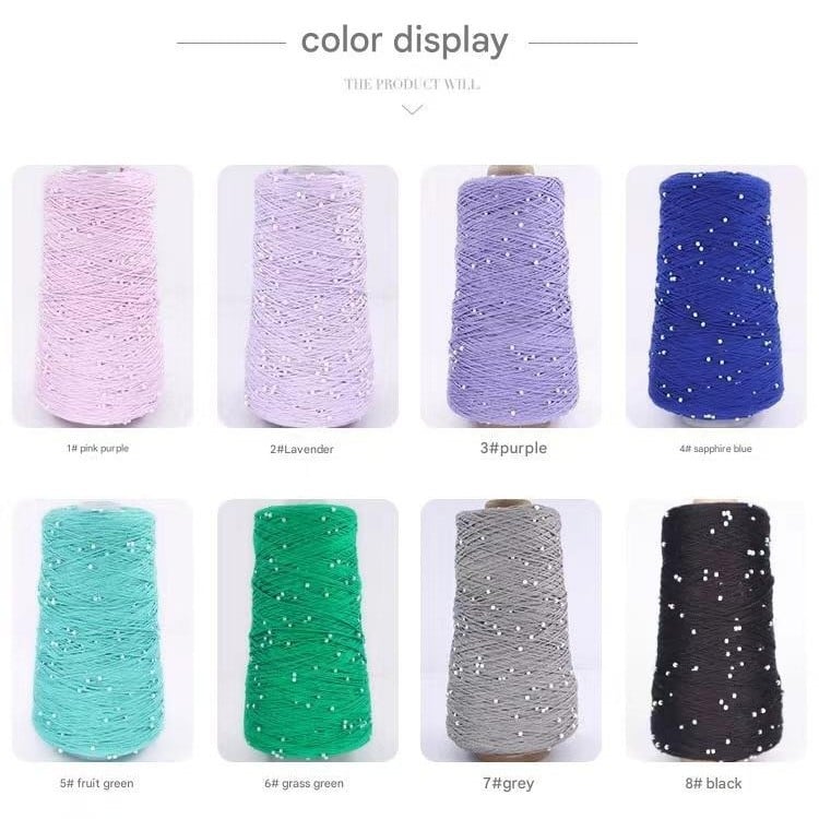 Памучно-вискозна прежда за плетене — конова прежда, ринг спининг, RS002 (Марка Ruishi; Алиас Pearl Mercerized Cotton Thread)