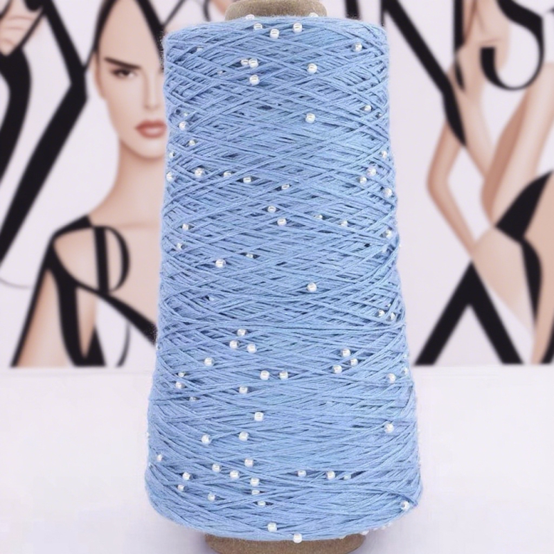 Памучно-вискозна прежда за плетене — конова прежда, ринг спининг, RS002 (Марка Ruishi; Алиас Pearl Mercerized Cotton Thread)