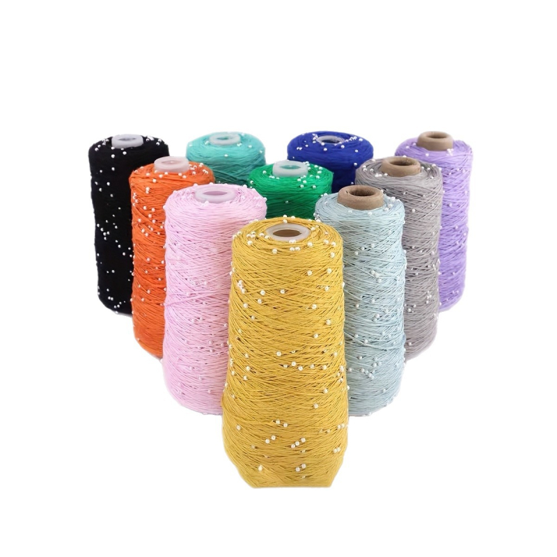 Памучно-вискозна прежда за плетене — конова прежда, ринг спининг, RS002 (Марка Ruishi; Алиас Pearl Mercerized Cotton Thread)