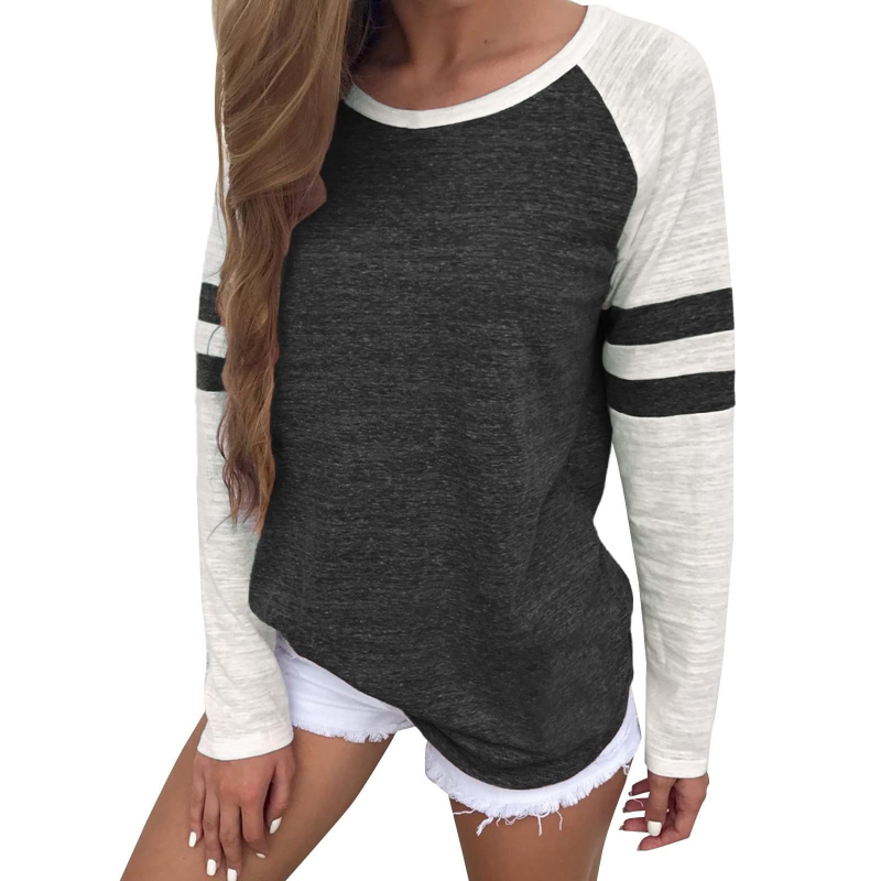 Ženski top s 3D ispisom, dugih rukava, bez ovratnika, udoban kroj, poliester