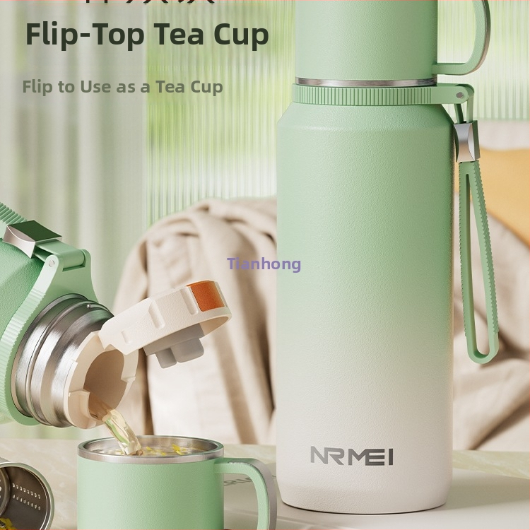 Izolovaný pohár Xiangquan — vnútro z 316 nerezovej ocele, vonkajší plášť z 201 nerezovej ocele, prenosný dizajn, izolácia 0–6 hodín