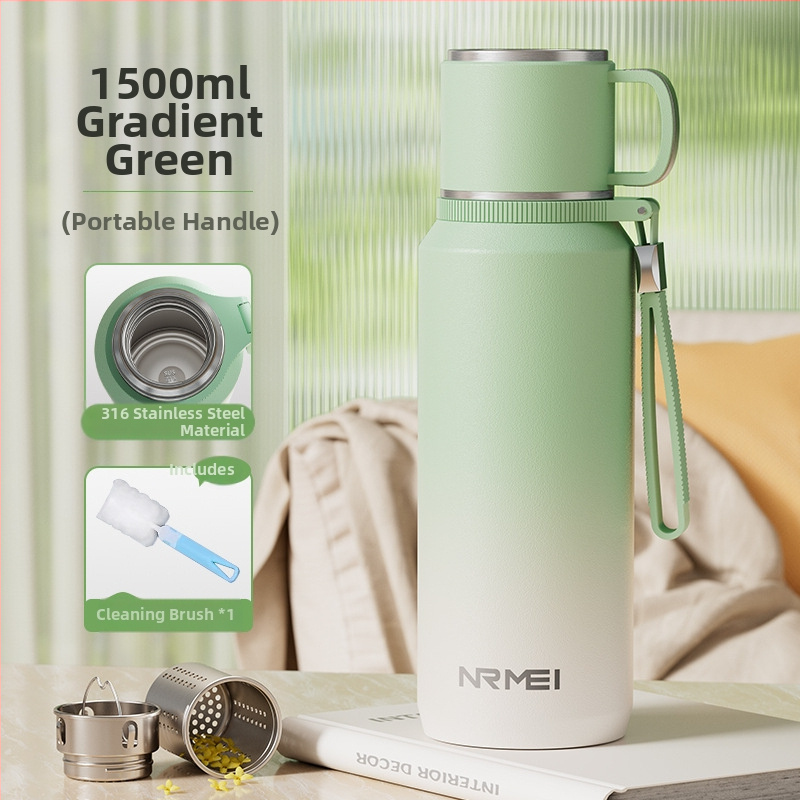 Izolovaný pohár Xiangquan — vnútro z 316 nerezovej ocele, vonkajší plášť z 201 nerezovej ocele, prenosný dizajn, izolácia 0–6 hodín