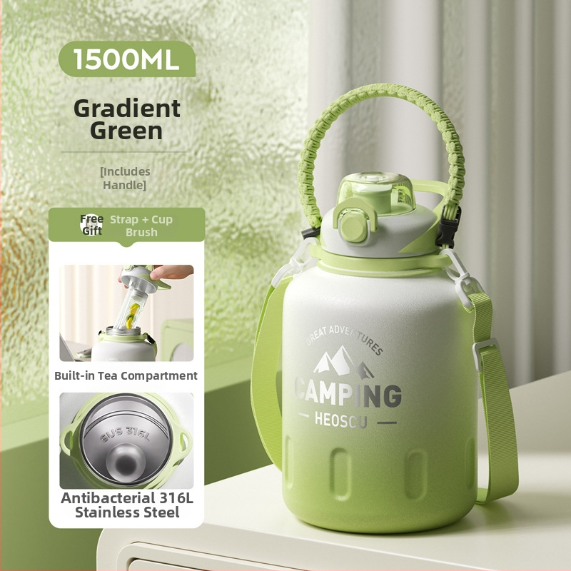 Izolovaný pohár Xiangquan — vnútro z 316 nerezovej ocele, vonkajší plášť z 201 nerezovej ocele, prenosný dizajn, izolácia 0–6 hodín