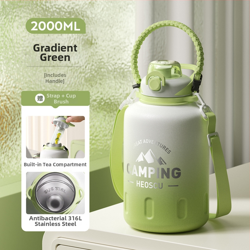 Izolovaný pohár Xiangquan — vnútro z 316 nerezovej ocele, vonkajší plášť z 201 nerezovej ocele, prenosný dizajn, izolácia 0–6 hodín