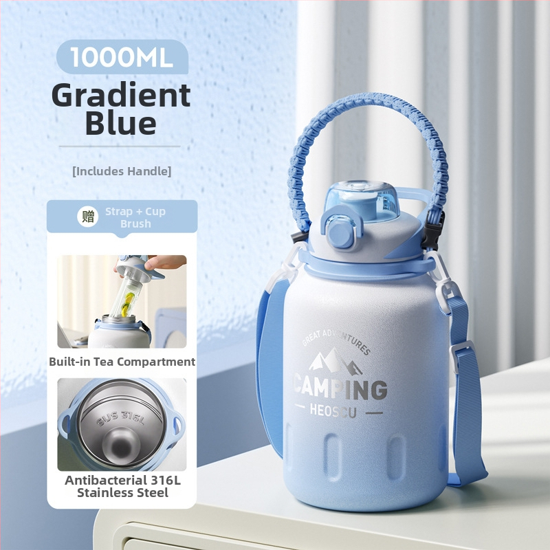 Izolovaný pohár Xiangquan — vnútro z 316 nerezovej ocele, vonkajší plášť z 201 nerezovej ocele, prenosný dizajn, izolácia 0–6 hodín