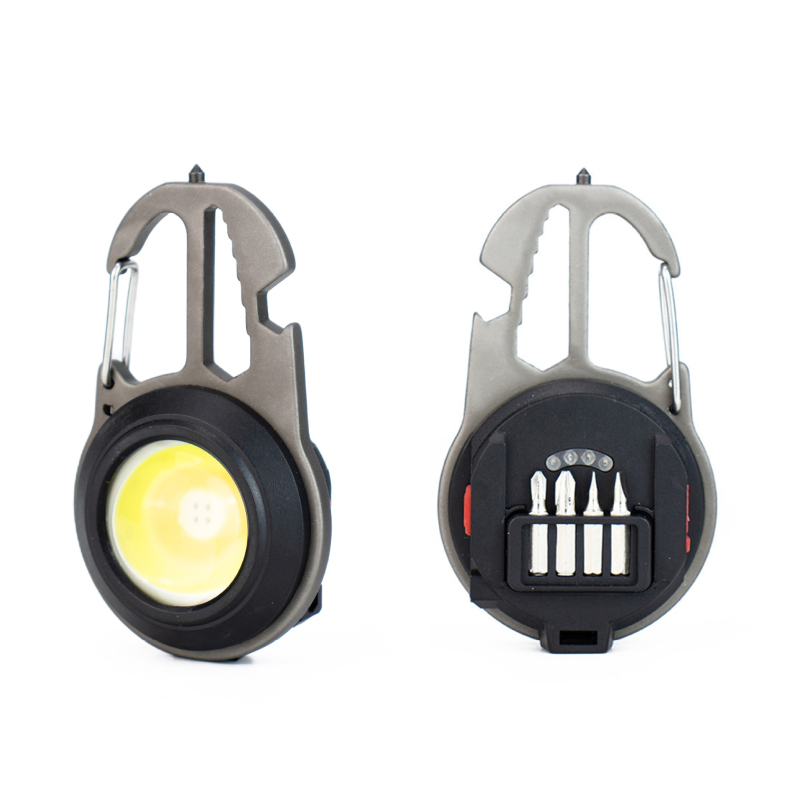 Prenosna COB LED radna svjetiljka – Prijenosna mini vanjska svjetiljka za kampiranje, planinarenje, noćno pecanje, samoobranu i nužne situacije; 3W, 240–350 lm, 300 mAh baterija, ručno pokretanje, vodootporna