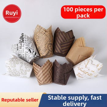 Muffínové papierové formičky na pečenie — Jiang Xiaopei; Materiál: tukový papier; GSM 38; Kategória: papier na pečenie; Nelepivý