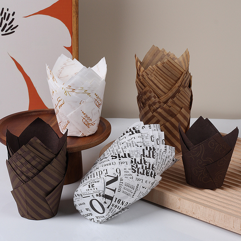 Muffínové papierové formičky na pečenie — Jiang Xiaopei; Materiál: tukový papier; GSM 38; Kategória: papier na pečenie; Nelepivý