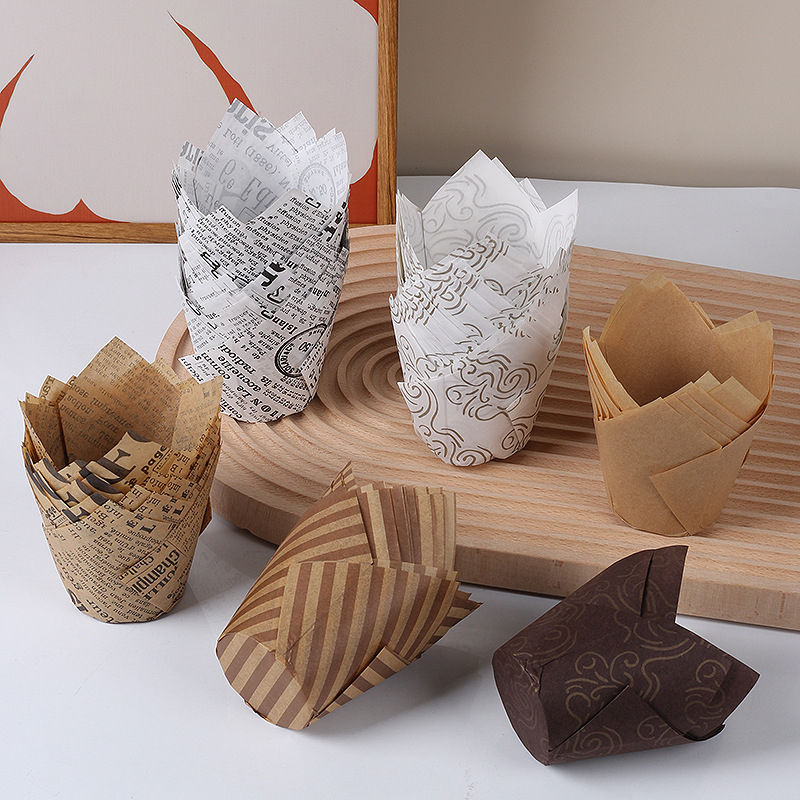 Muffínové papierové formičky na pečenie — Jiang Xiaopei; Materiál: tukový papier; GSM 38; Kategória: papier na pečenie; Nelepivý