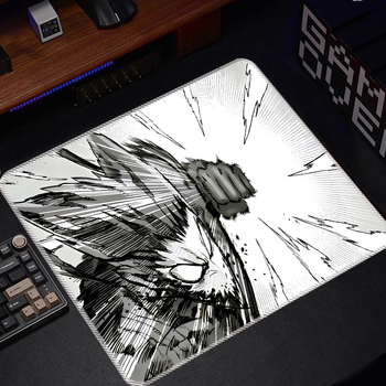 wkUK spēļu peli paliktnis, melnbalts anime dizains, neslīd, dabīgā gumija, vienpusējs, karstā pārneses drukāšana, pielāgojams pēc attēla vai parauga