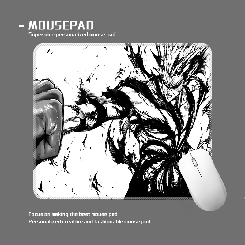 wkUK spēļu peli paliktnis, melnbalts anime dizains, neslīd, dabīgā gumija, vienpusējs, karstā pārneses drukāšana, pielāgojams pēc attēla vai parauga