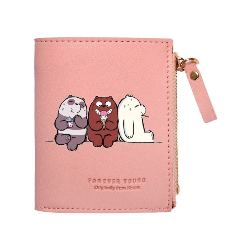 Дамски вертикален портфейл PU кожа, подплата нейлон, анимационен принт, пролет 2025