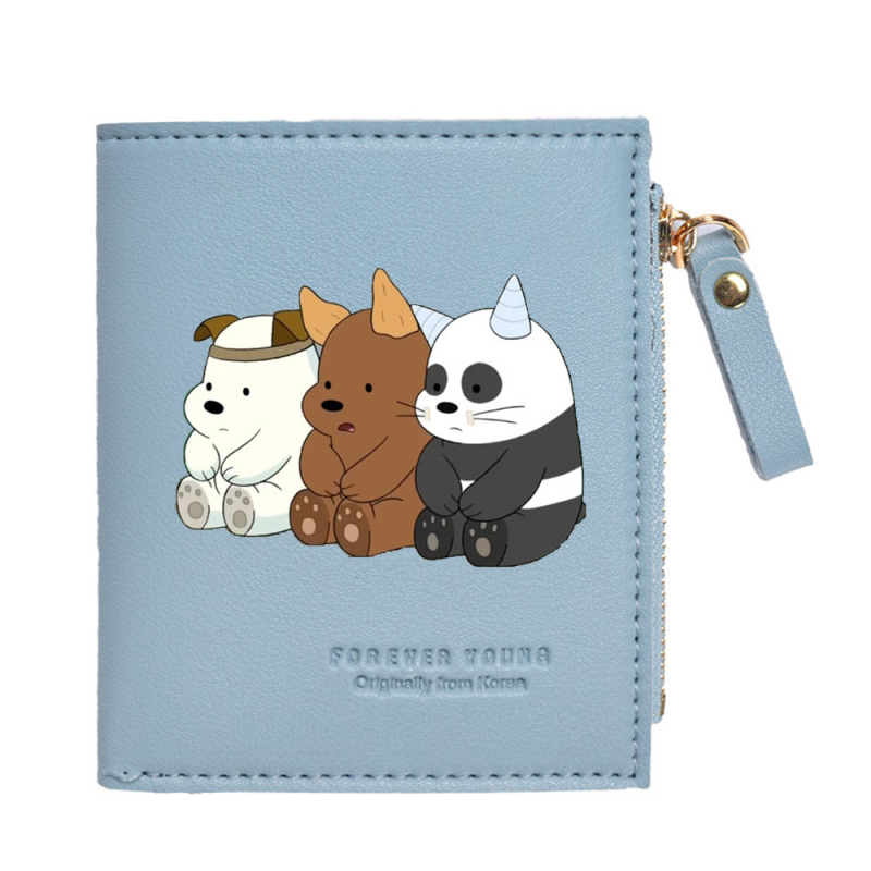 Дамски вертикален портфейл PU кожа, подплата нейлон, анимационен принт, пролет 2025