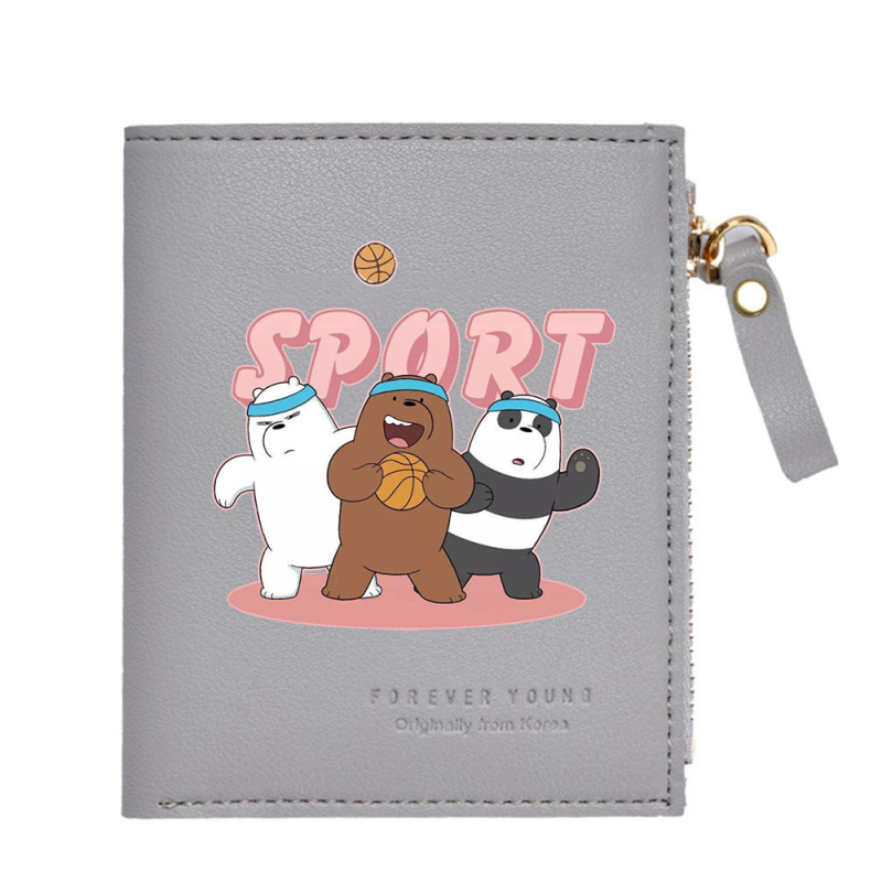 Дамски вертикален портфейл PU кожа, подплата нейлон, анимационен принт, пролет 2025